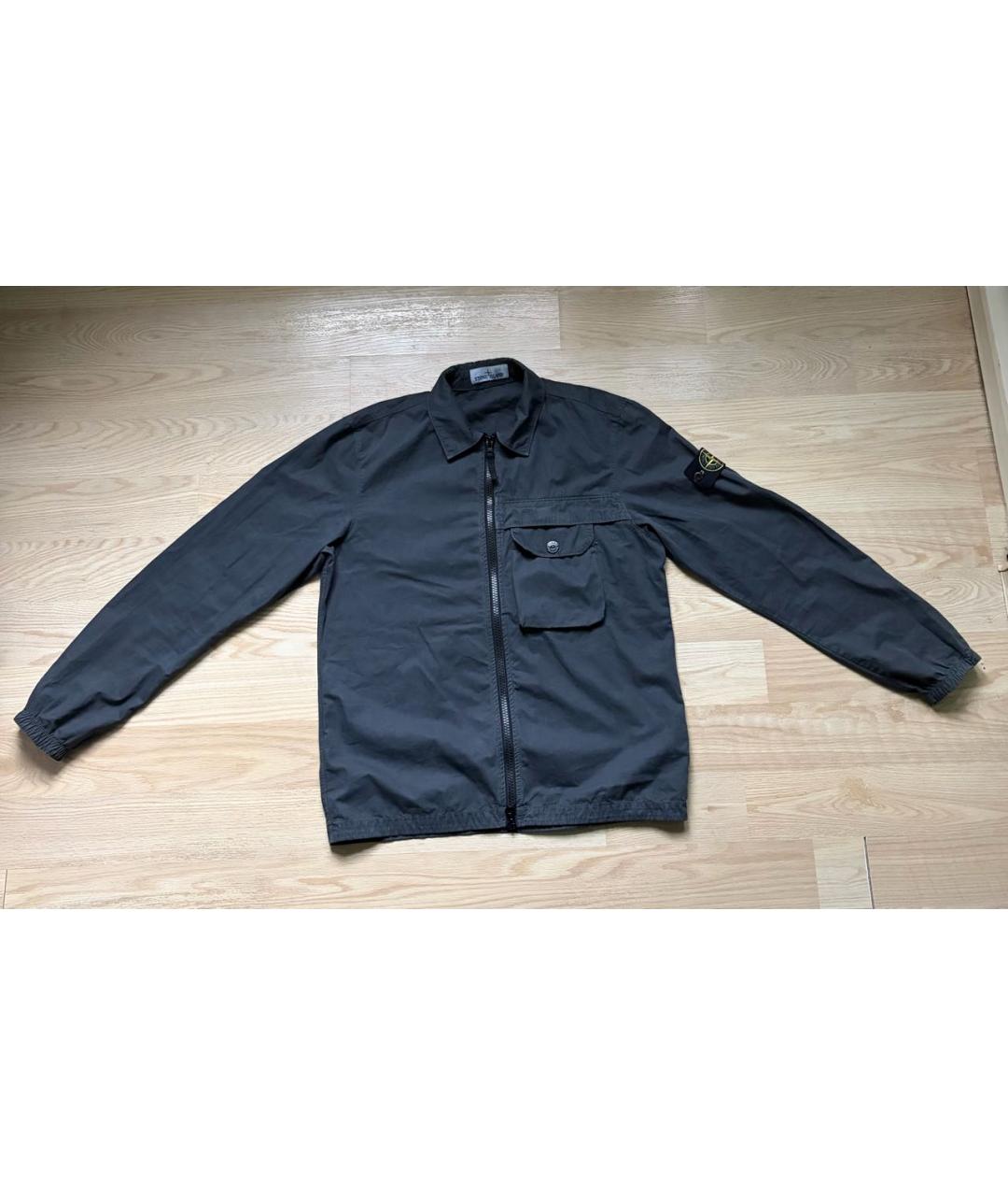 STONE ISLAND Антрацитовая хлопковая куртка, фото 9