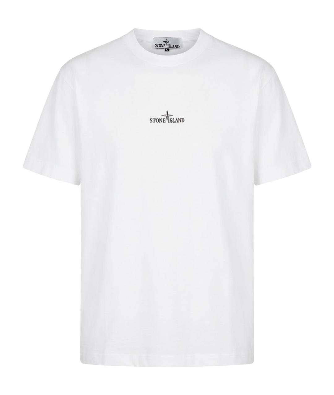 STONE ISLAND Белая футболка, фото 1