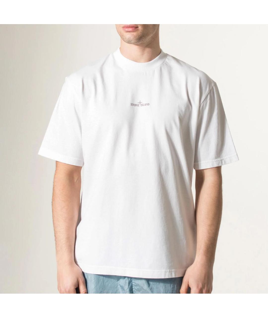 STONE ISLAND Белая футболка, фото 5