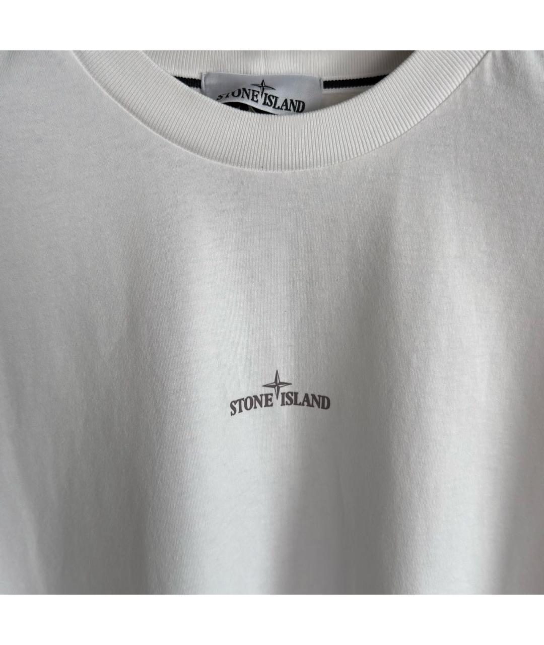 STONE ISLAND Белая футболка, фото 2