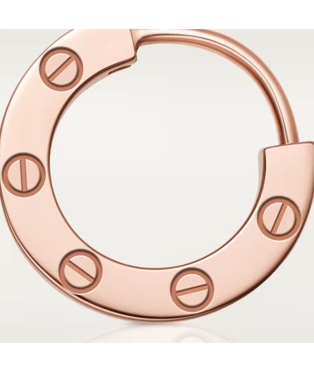 CARTIER Розовые серьги из розового золота, фото 2