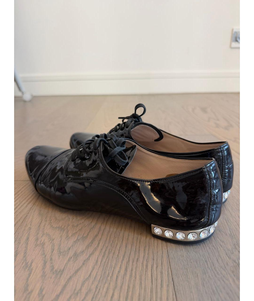 MIU MIU Черные туфли из лакированной кожи, фото 5