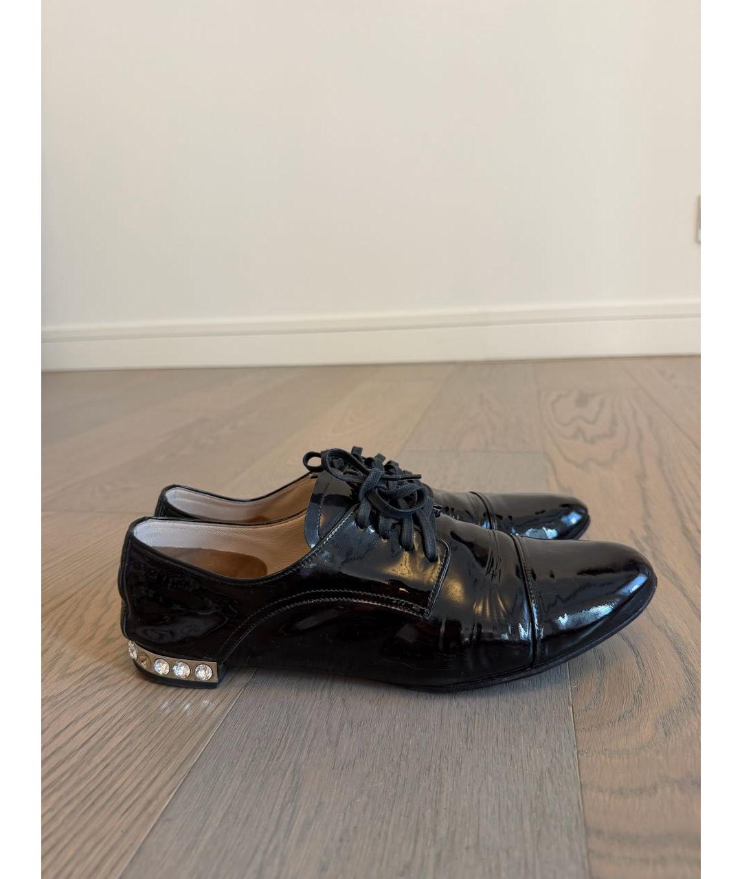 MIU MIU Черные туфли из лакированной кожи, фото 7