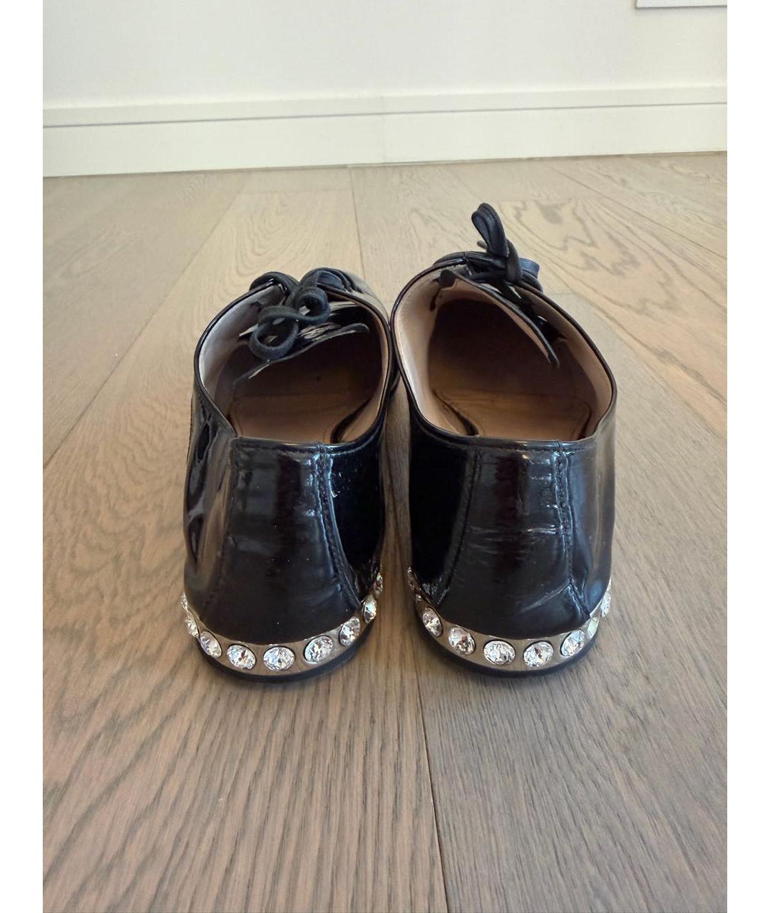 MIU MIU Черные туфли из лакированной кожи, фото 4