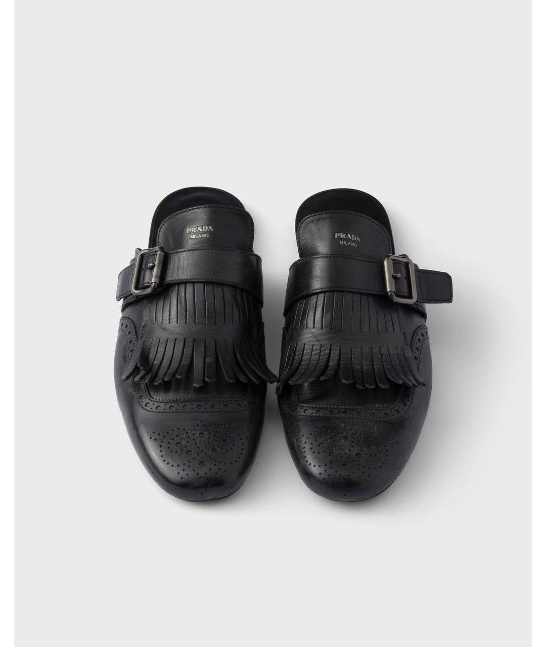 PRADA Черные кожаные лоферы, фото 2