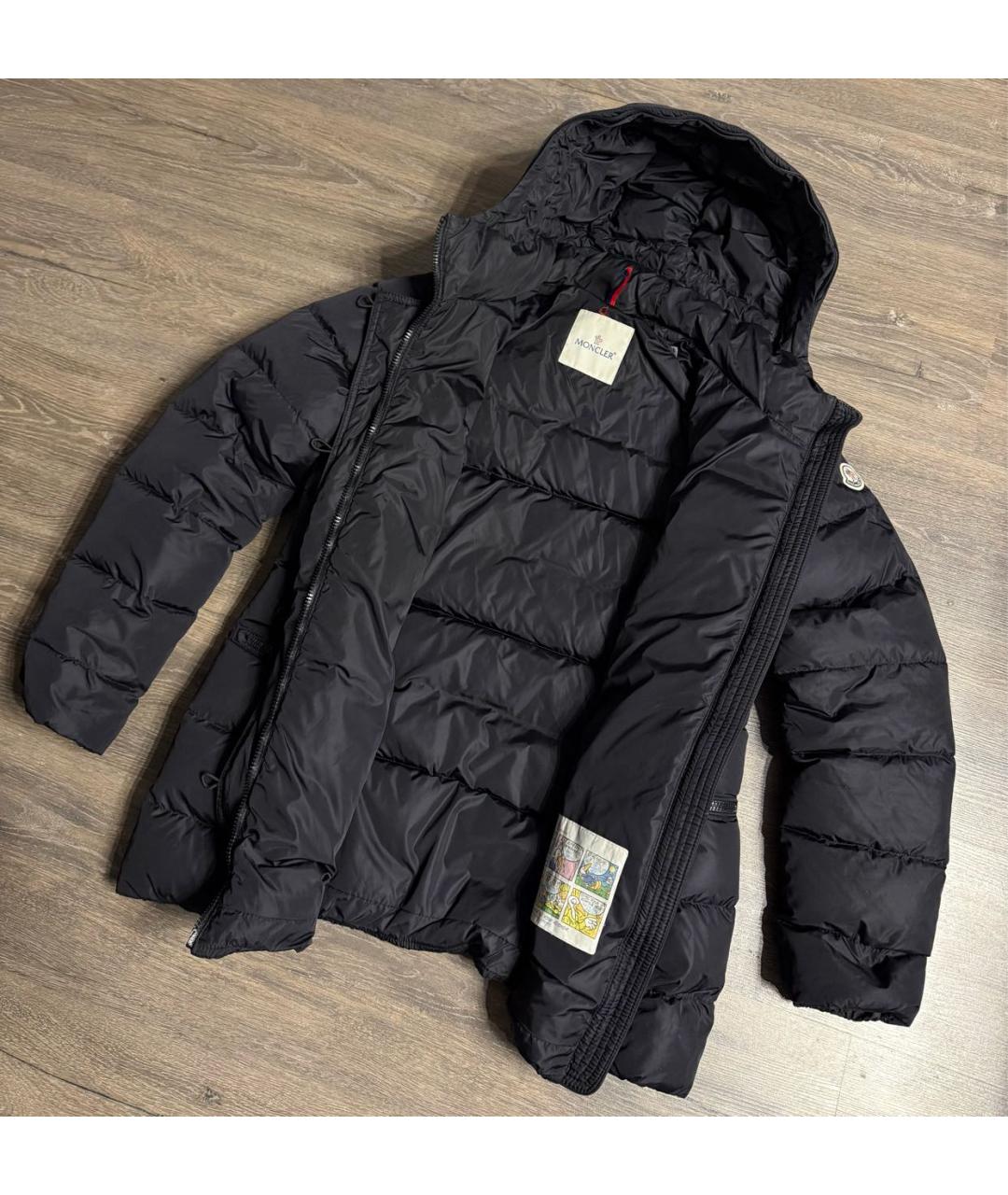 MONCLER Черный нейлоновый пуховик, фото 2