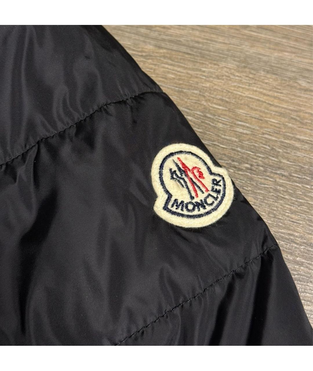 MONCLER Черный нейлоновый пуховик, фото 4