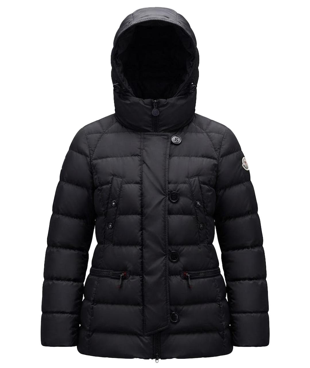 MONCLER Черный нейлоновый пуховик, фото 1