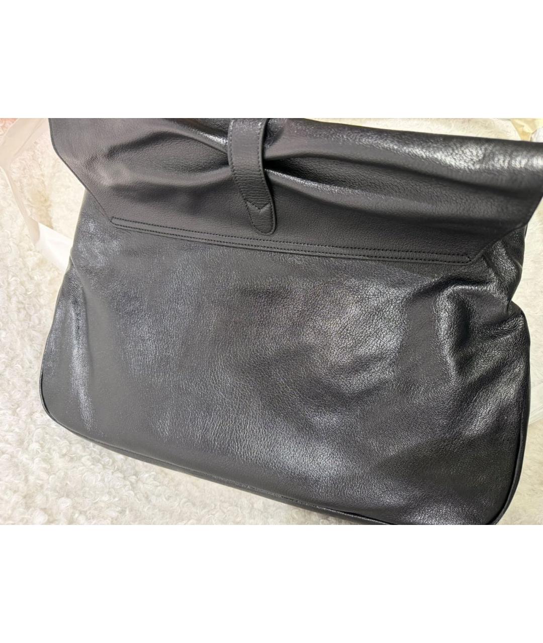 GUCCI Черная кожаная сумка с короткими ручками, фото 3