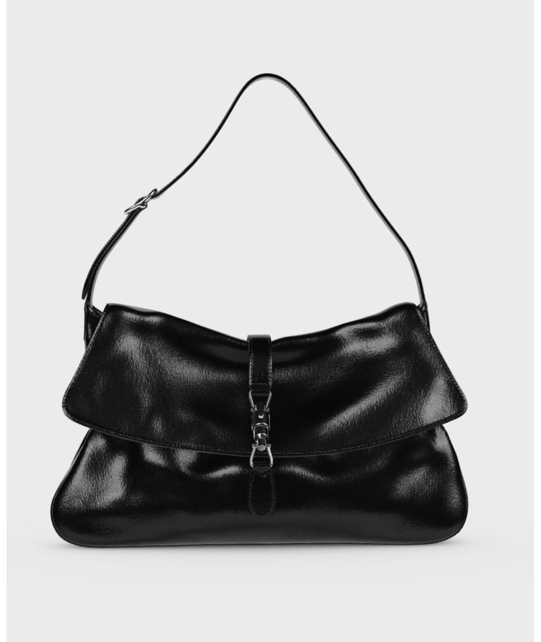 GUCCI Черная кожаная сумка с короткими ручками, фото 9