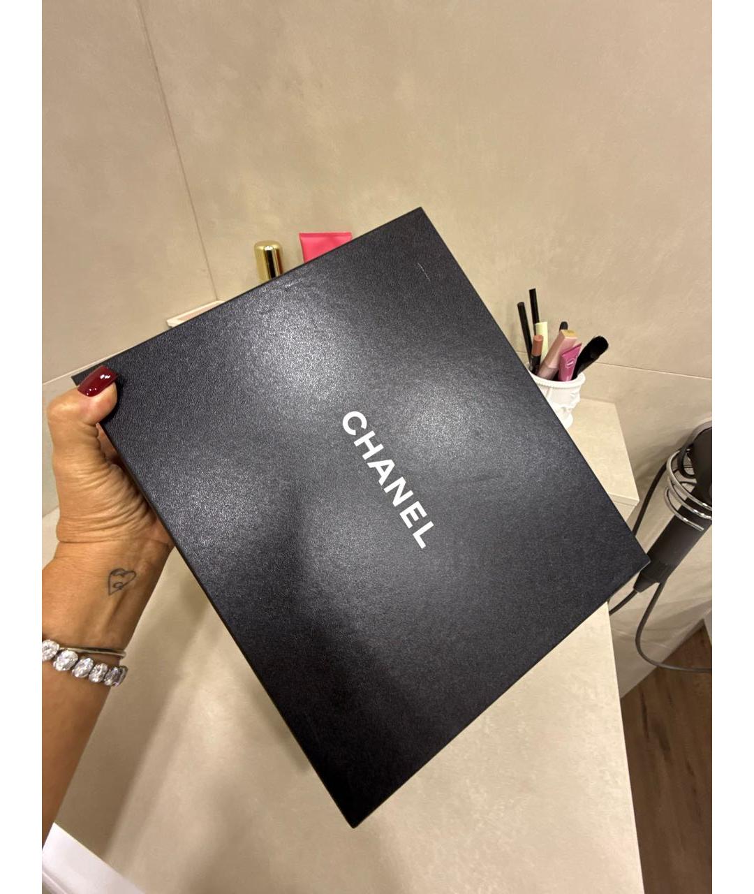 CHANEL Черные кожаные сандалии, фото 8