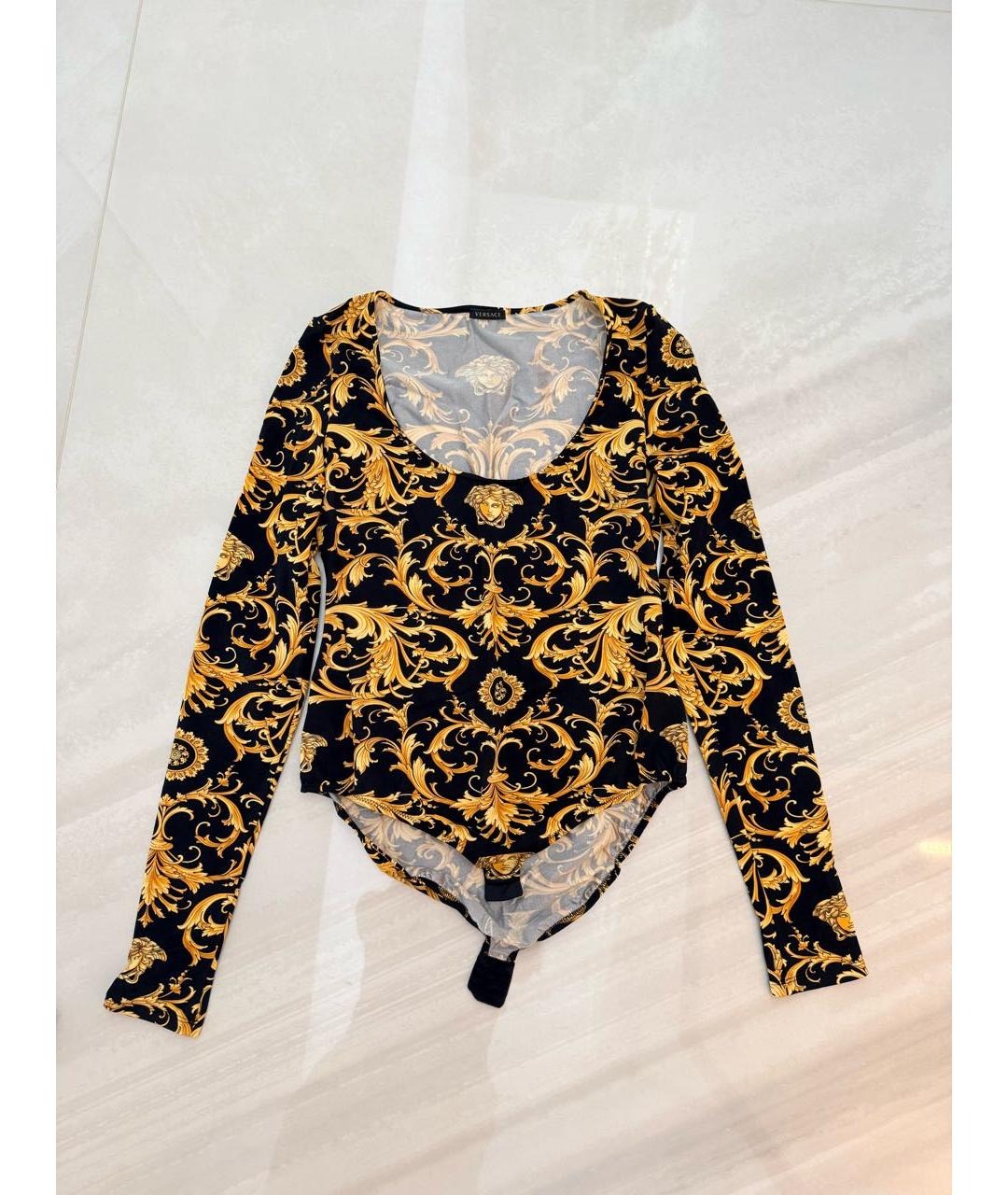 VERSACE Горчичная нейлоновая майка, фото 3