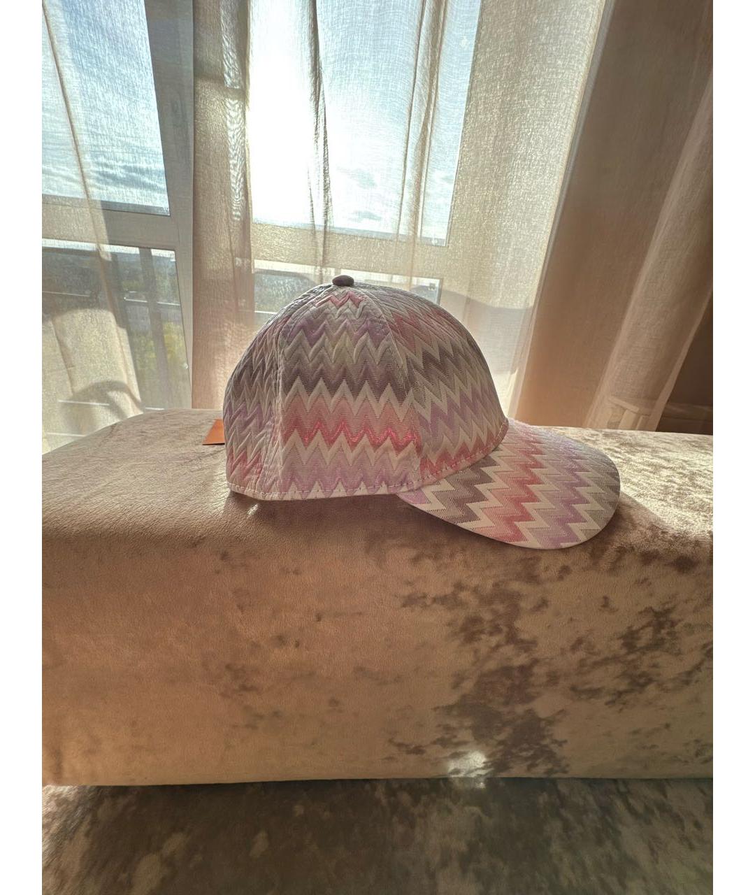 MISSONI Розовая синтетическая кепка, фото 3