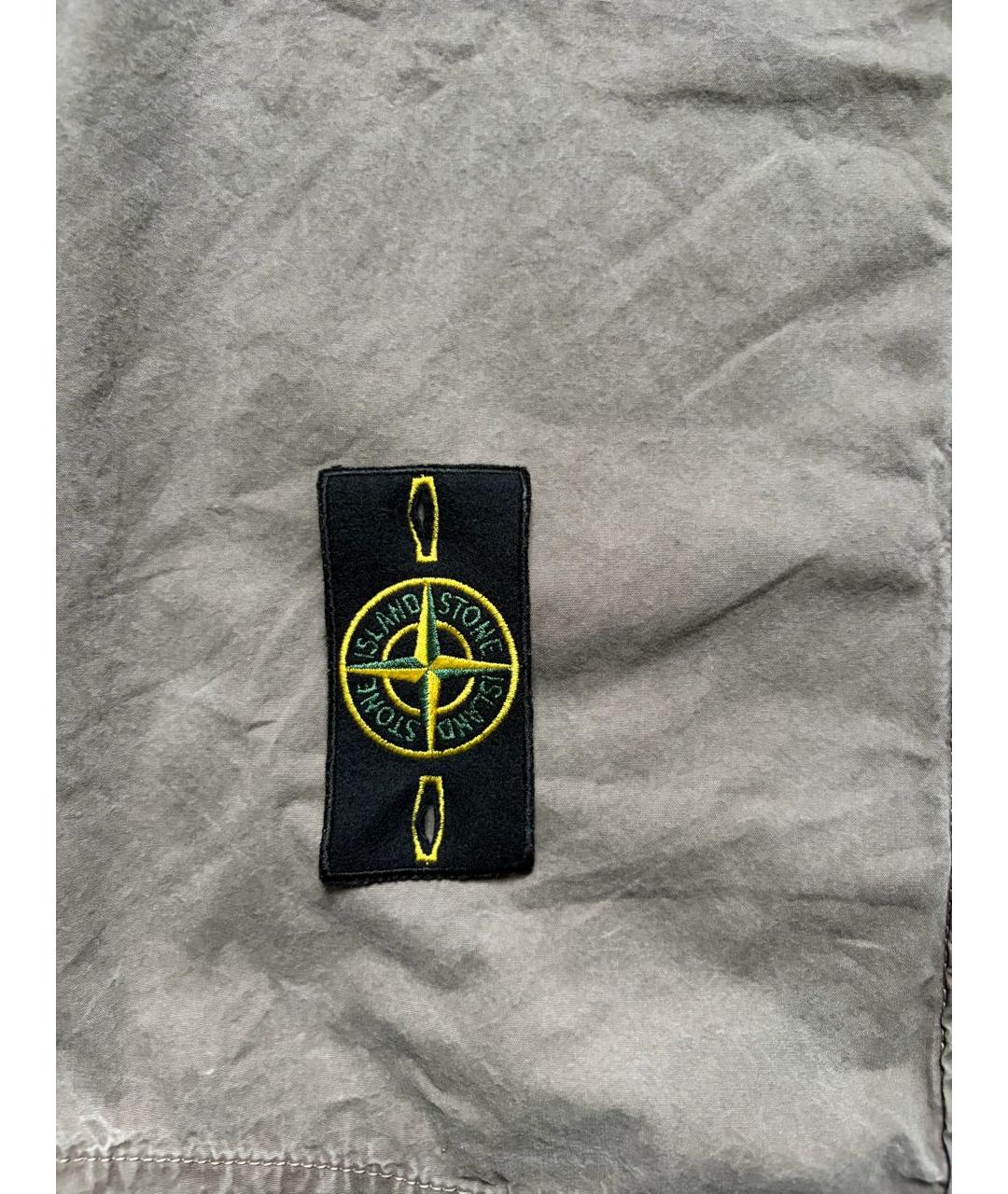 STONE ISLAND Серая хлопковая куртка, фото 4