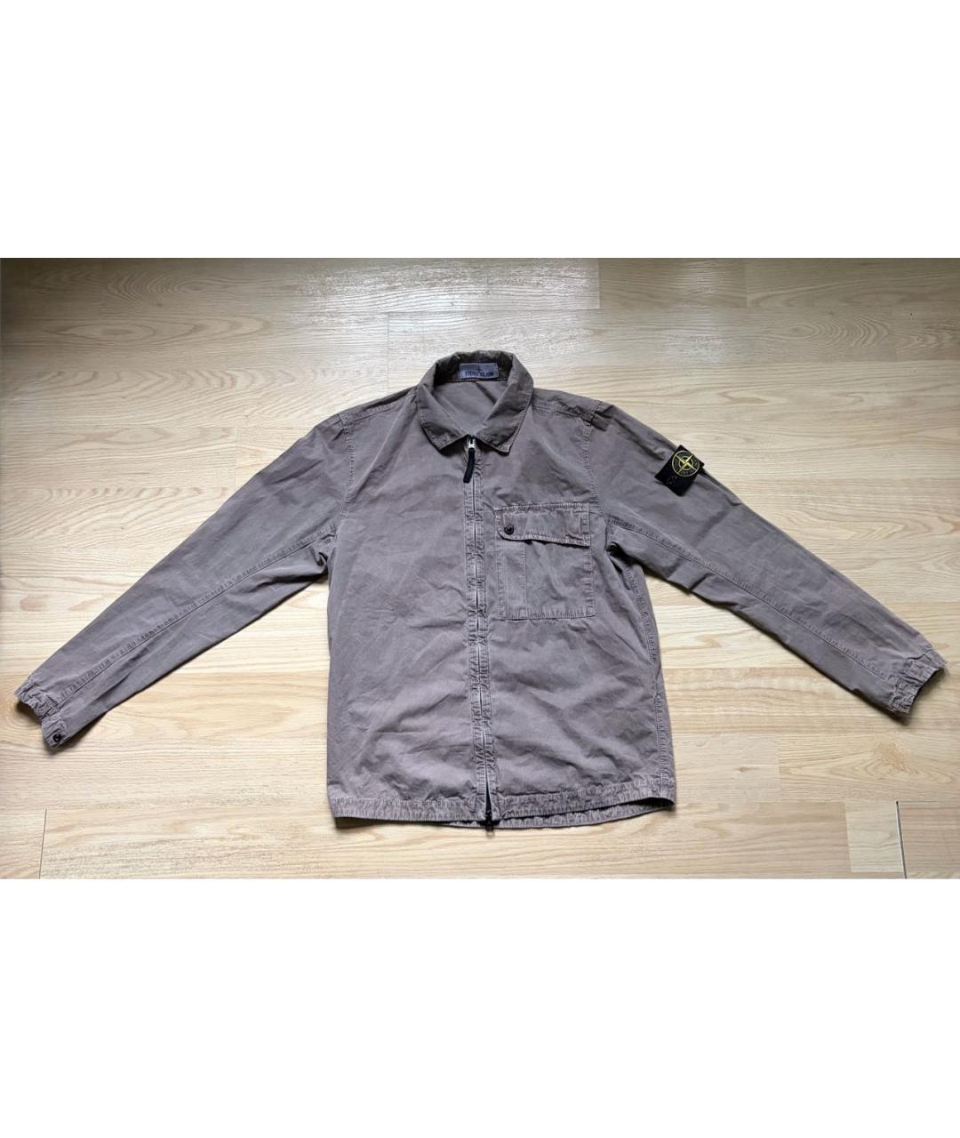 STONE ISLAND Серая хлопковая куртка, фото 9