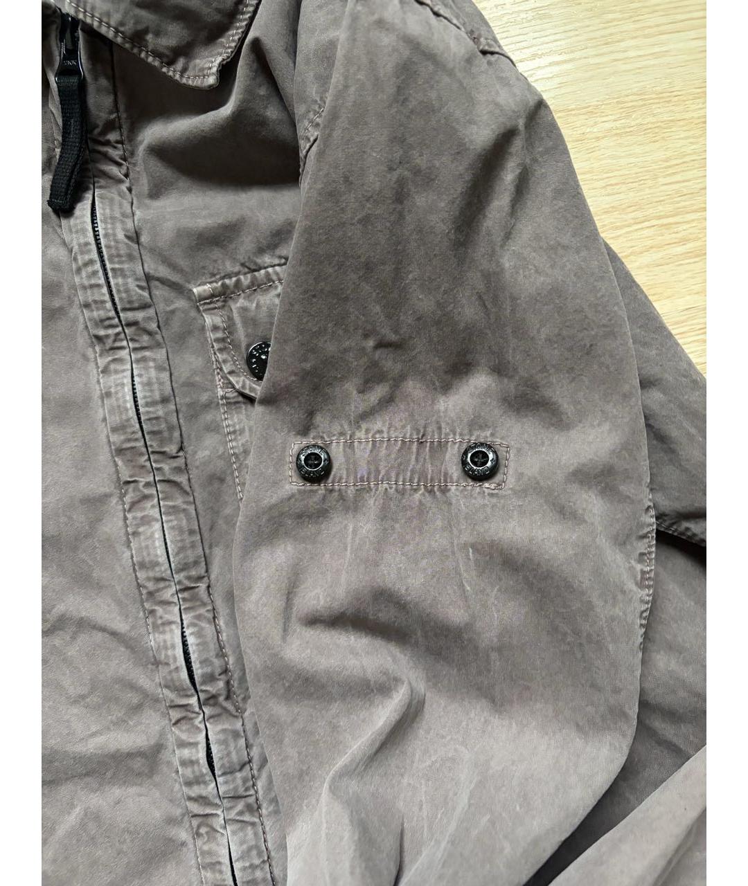 STONE ISLAND Серая хлопковая куртка, фото 6