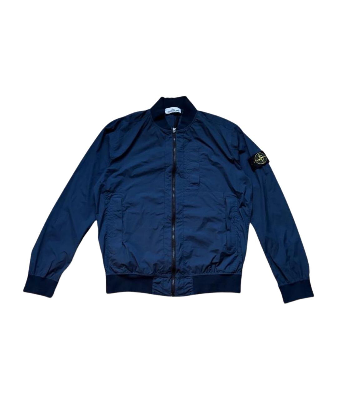 STONE ISLAND Темно-синяя нейлоновая куртка, фото 1