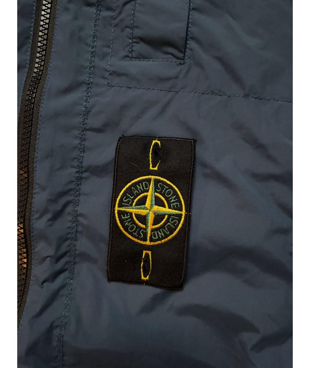 STONE ISLAND Темно-синяя нейлоновая куртка, фото 3