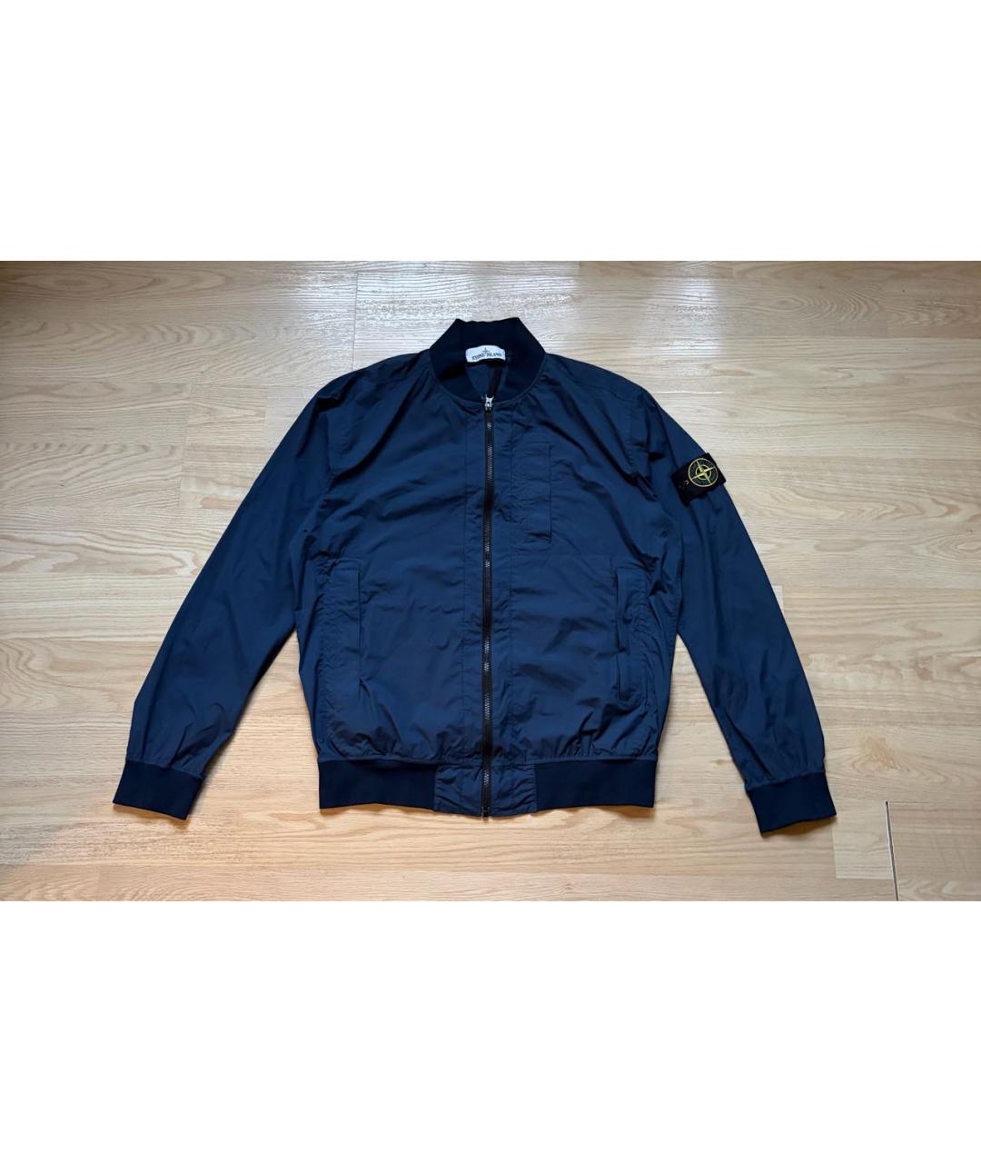 STONE ISLAND Темно-синяя нейлоновая куртка, фото 9