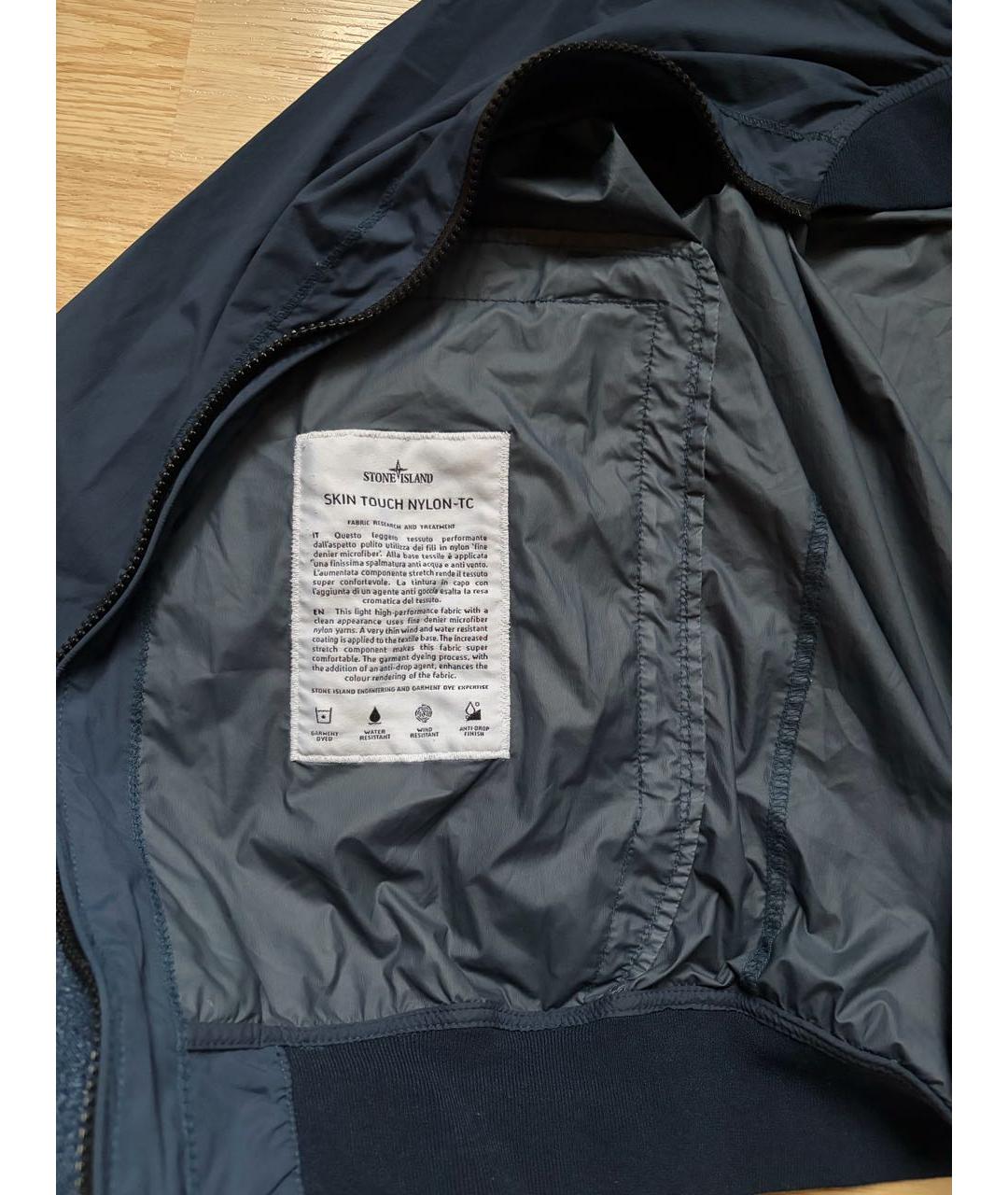 STONE ISLAND Темно-синяя нейлоновая куртка, фото 8