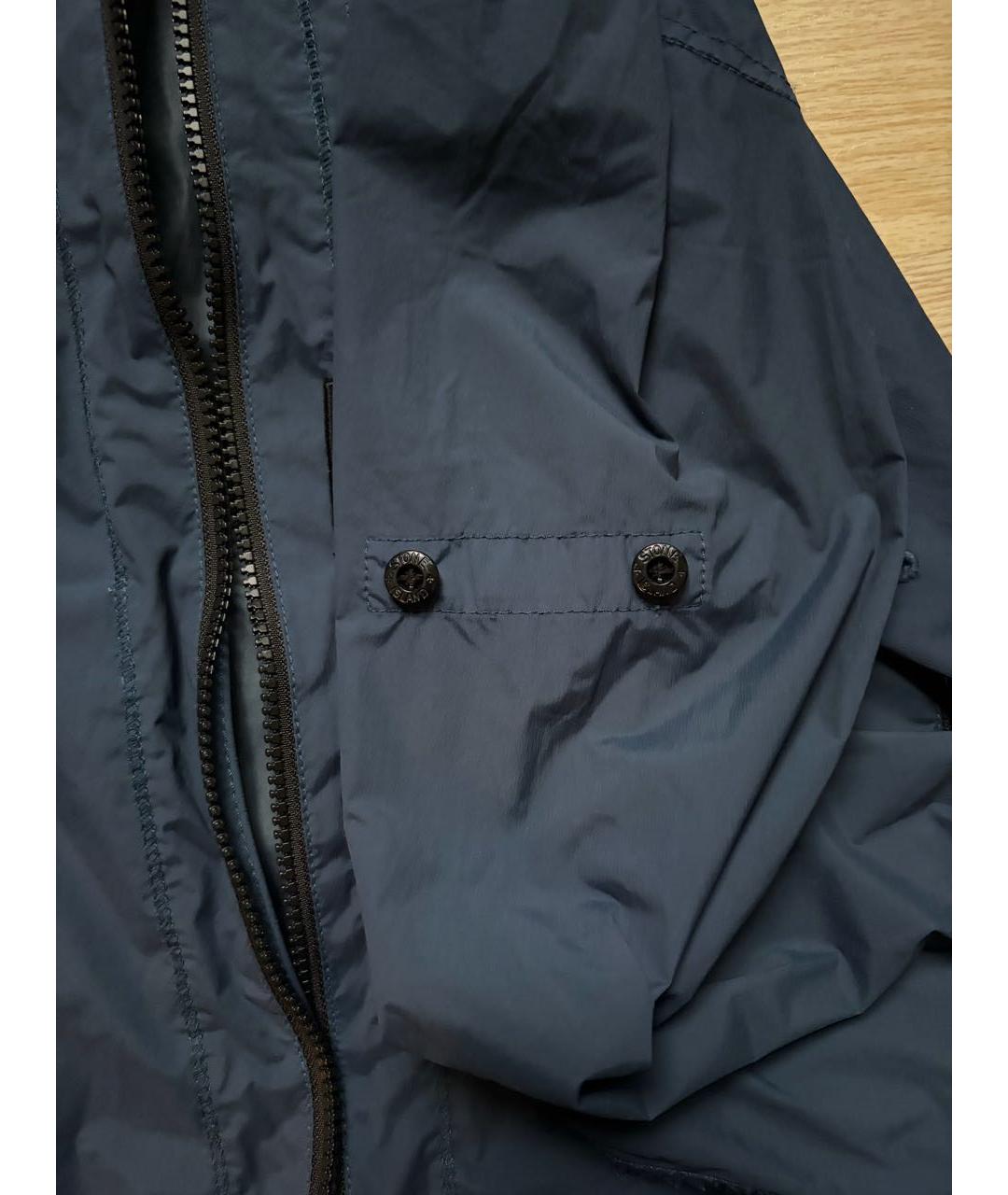 STONE ISLAND Темно-синяя нейлоновая куртка, фото 4