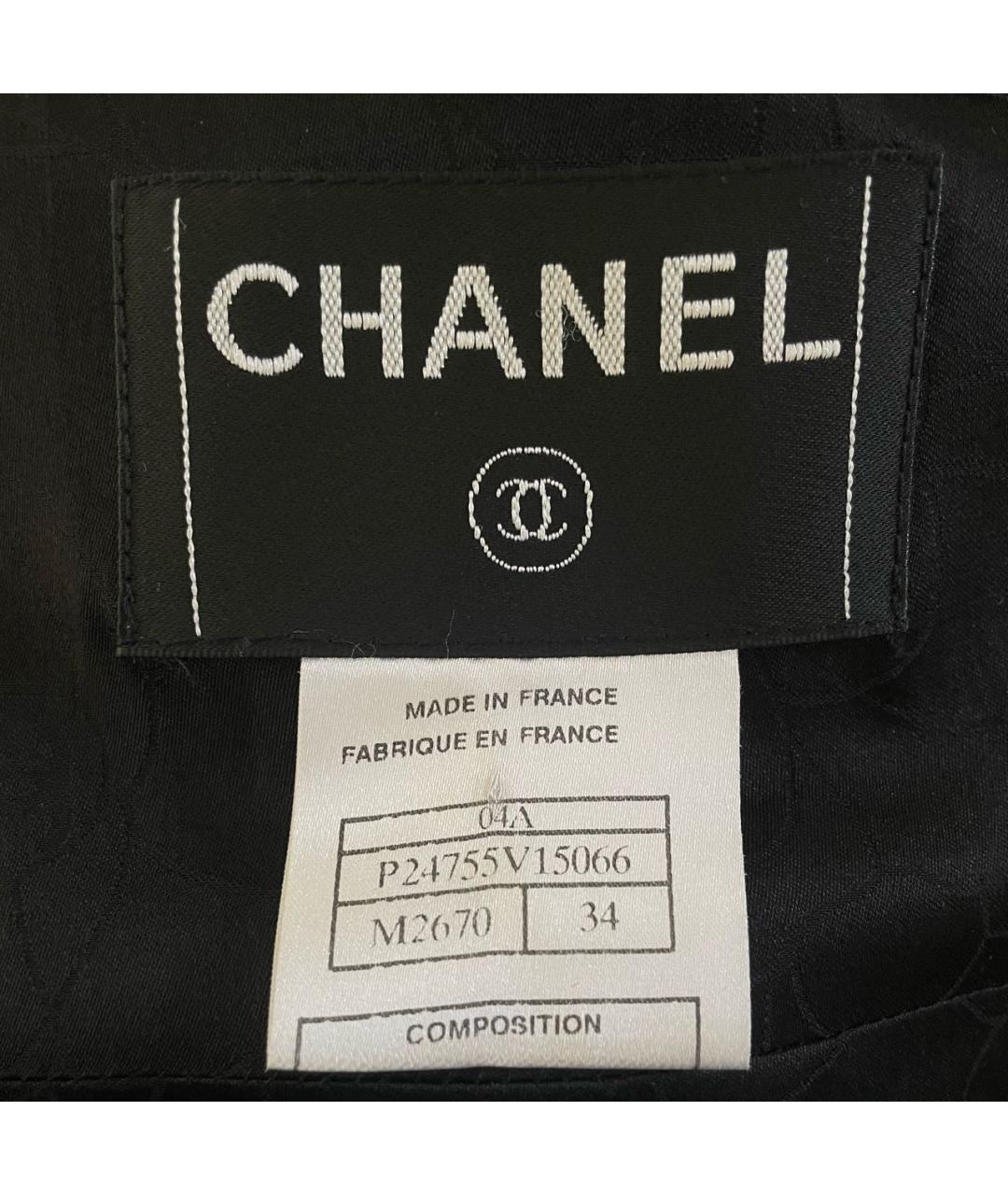 CHANEL Черный шерстяной жакет/пиджак, фото 4