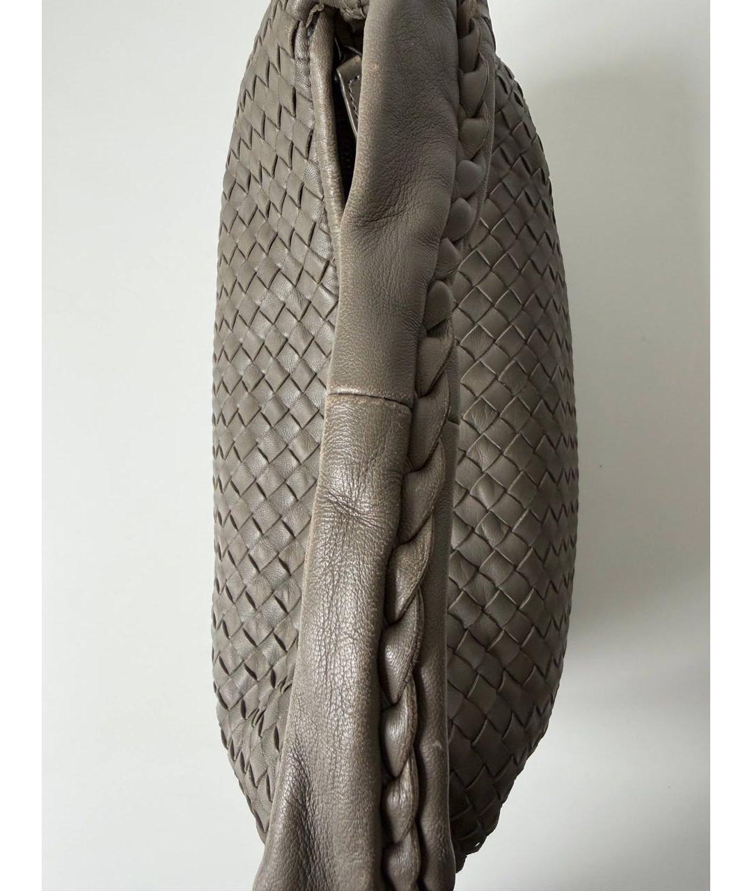 BOTTEGA VENETA Серая кожаная сумка тоут, фото 5