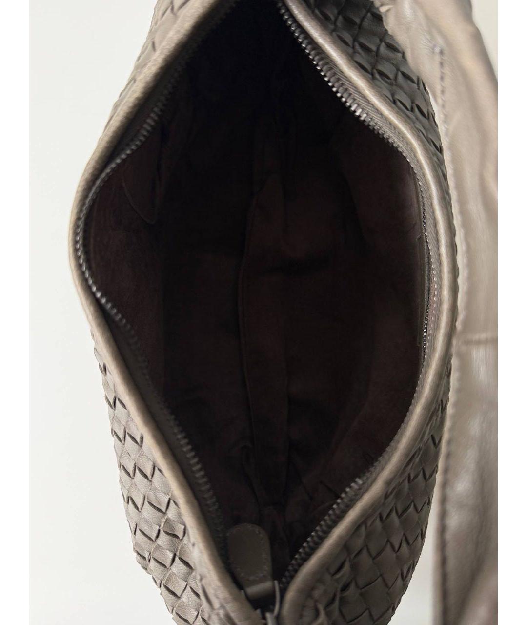 BOTTEGA VENETA Серая кожаная сумка тоут, фото 4
