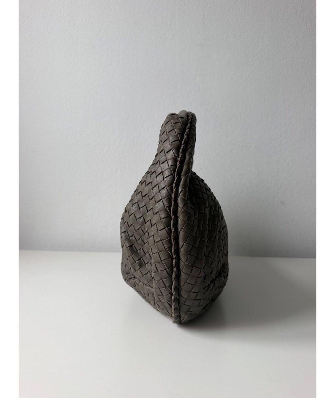 BOTTEGA VENETA Серая кожаная сумка тоут, фото 3