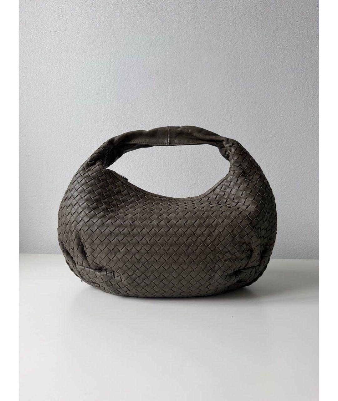 BOTTEGA VENETA Серая кожаная сумка тоут, фото 2