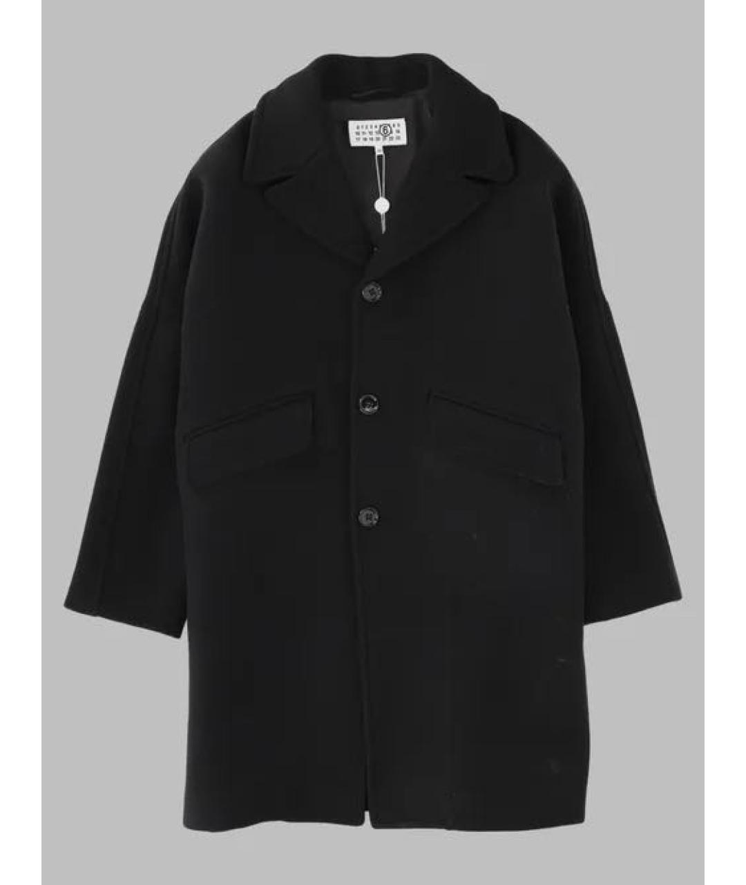 MM6 MAISON MARGIELA Черное пальто, фото 4