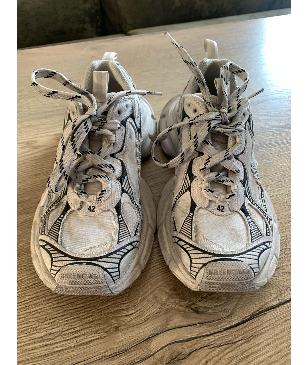 BALENCIAGA Серые текстильные низкие кроссовки / кеды, фото 3