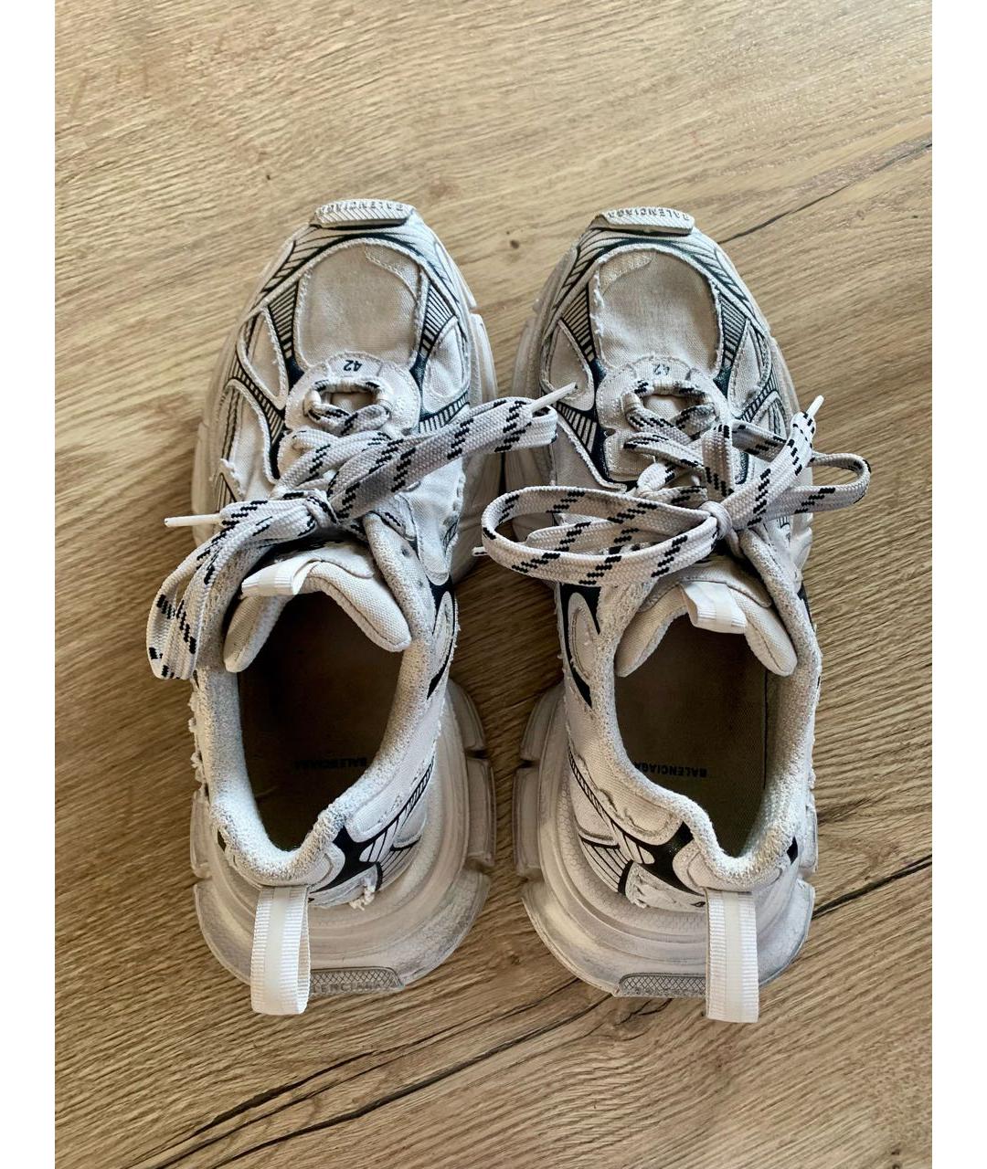 BALENCIAGA Серые текстильные низкие кроссовки / кеды, фото 4