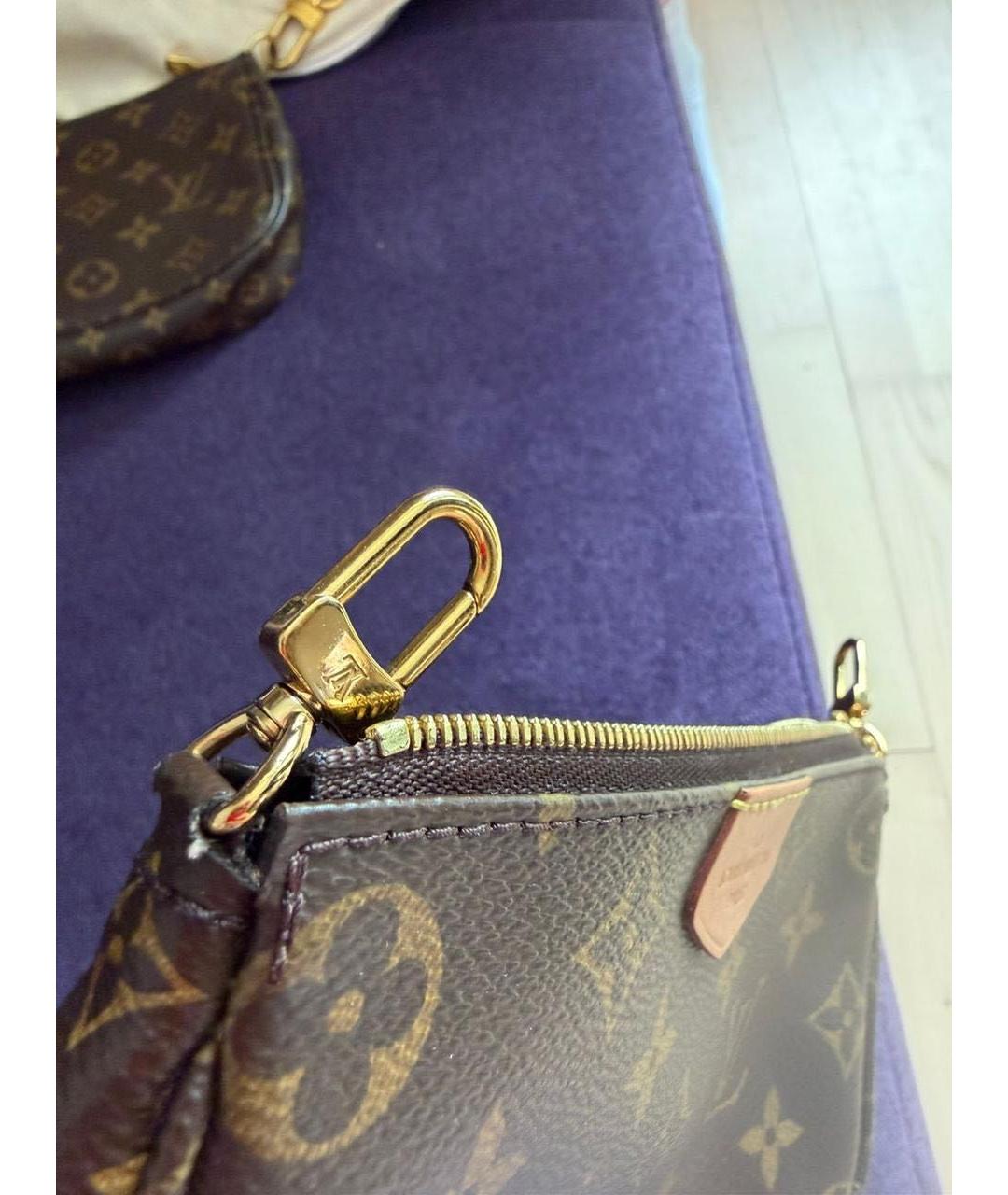 LOUIS VUITTON Коричневая сумка через плечо из канвы, фото 2