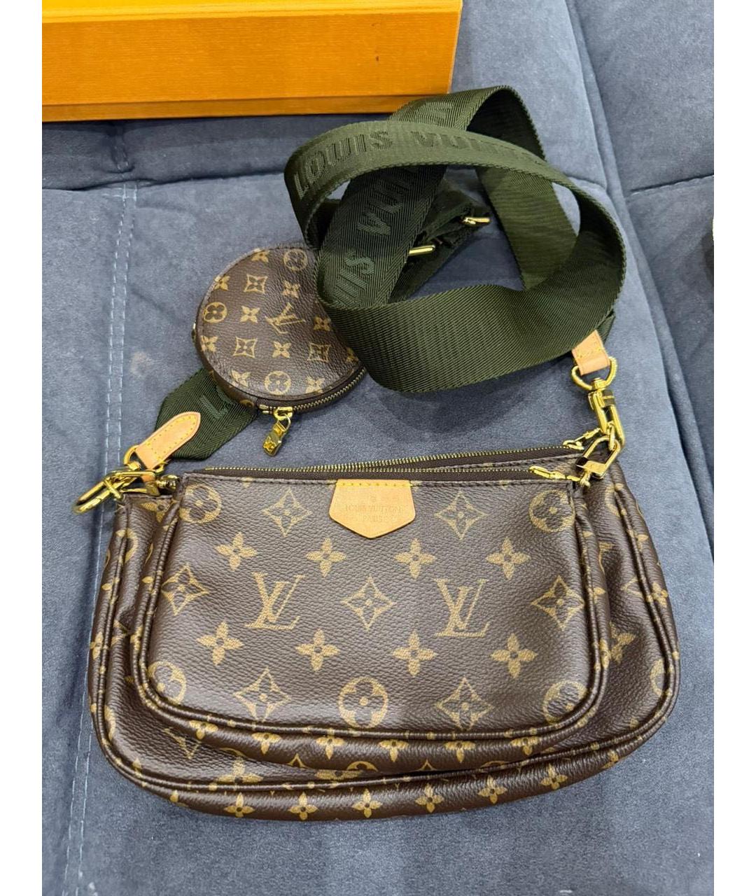 LOUIS VUITTON Коричневая сумка через плечо из канвы, фото 7
