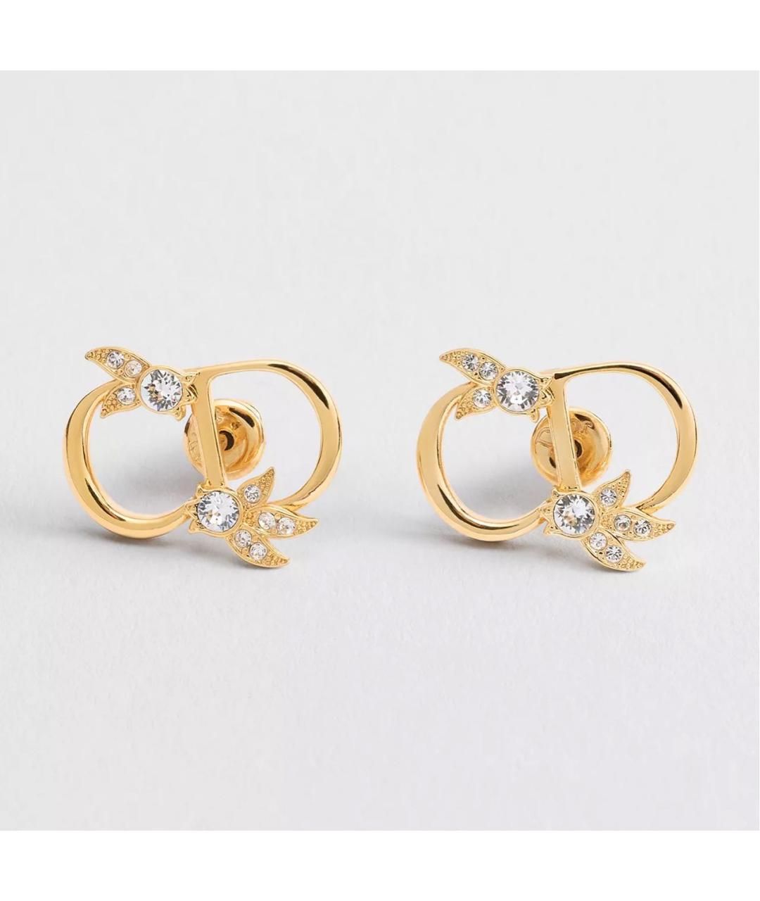 CHRISTIAN DIOR Золотые металлические серьги, фото 4