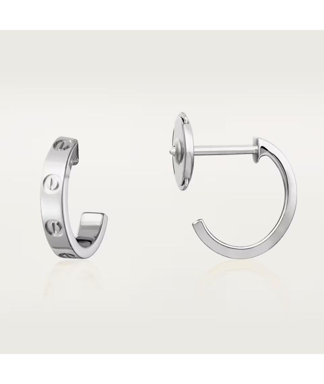 CARTIER Серебряные серьги из белого золота, фото 3