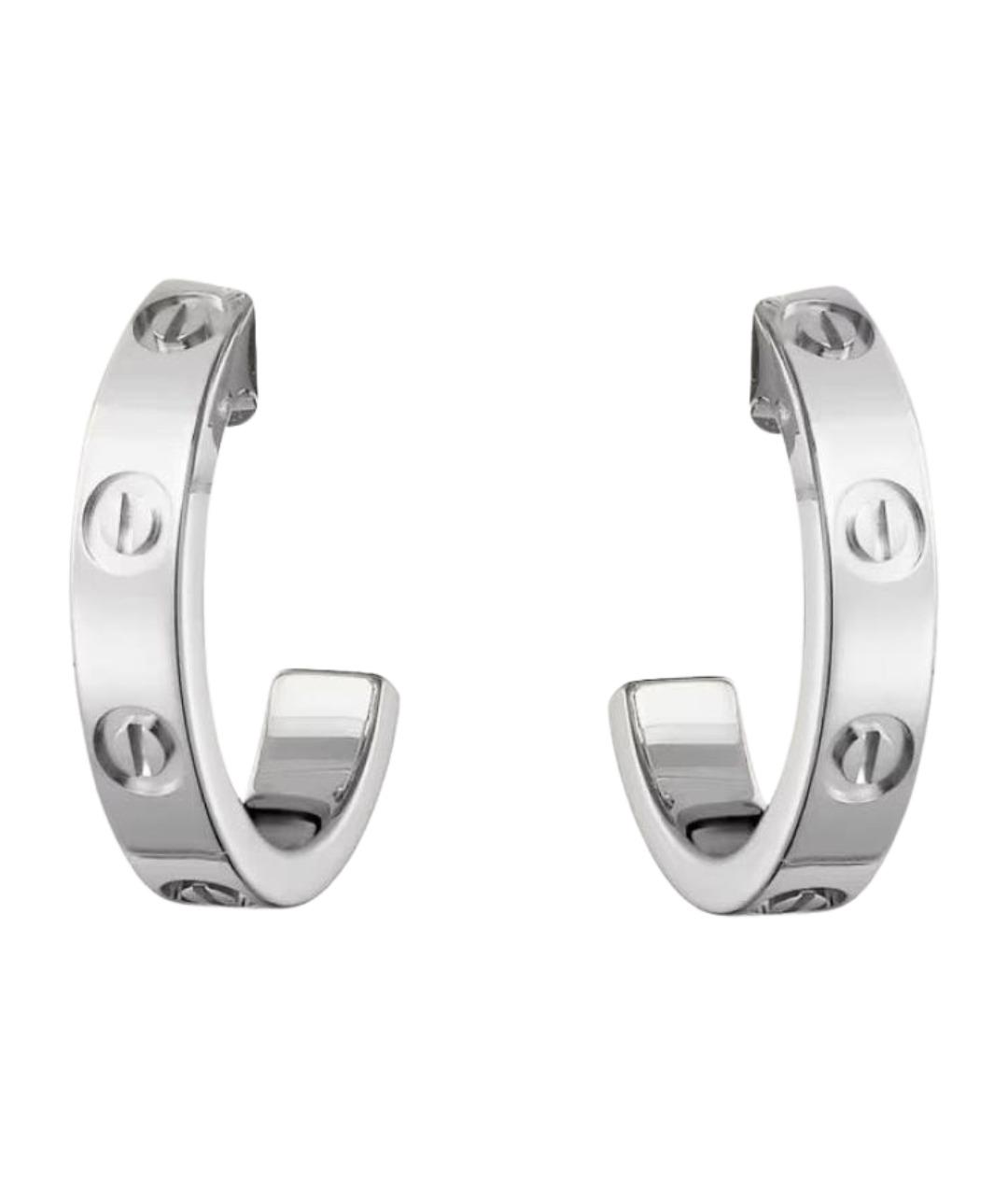CARTIER Серебряные серьги из белого золота, фото 1