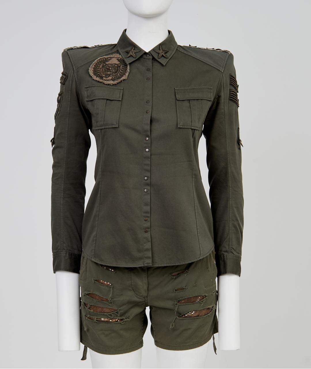 BALMAIN Хаки хлопковый костюм с брюками, фото 8