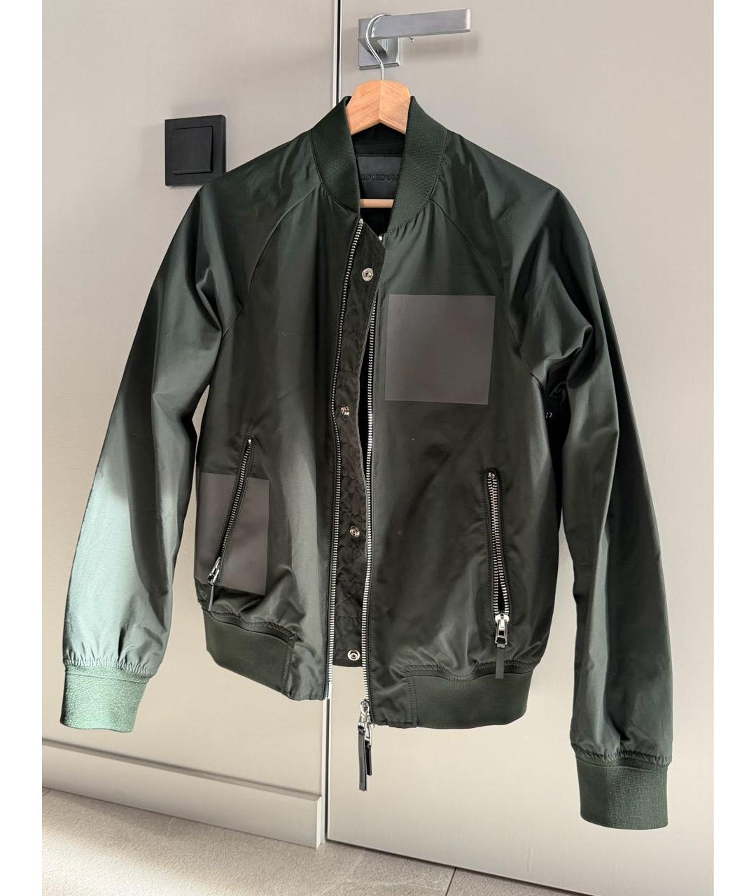 ARMANI JEANS Зеленая полиэстеровая куртка, фото 6