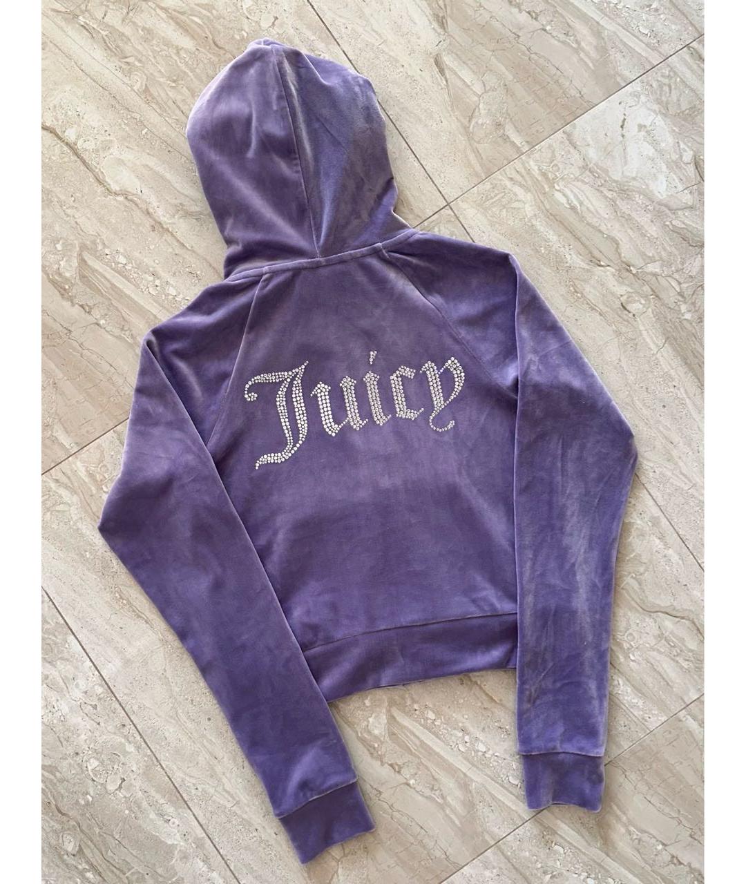 JUICY COUTURE Фиолетовый велюровый спортивные костюмы, фото 3