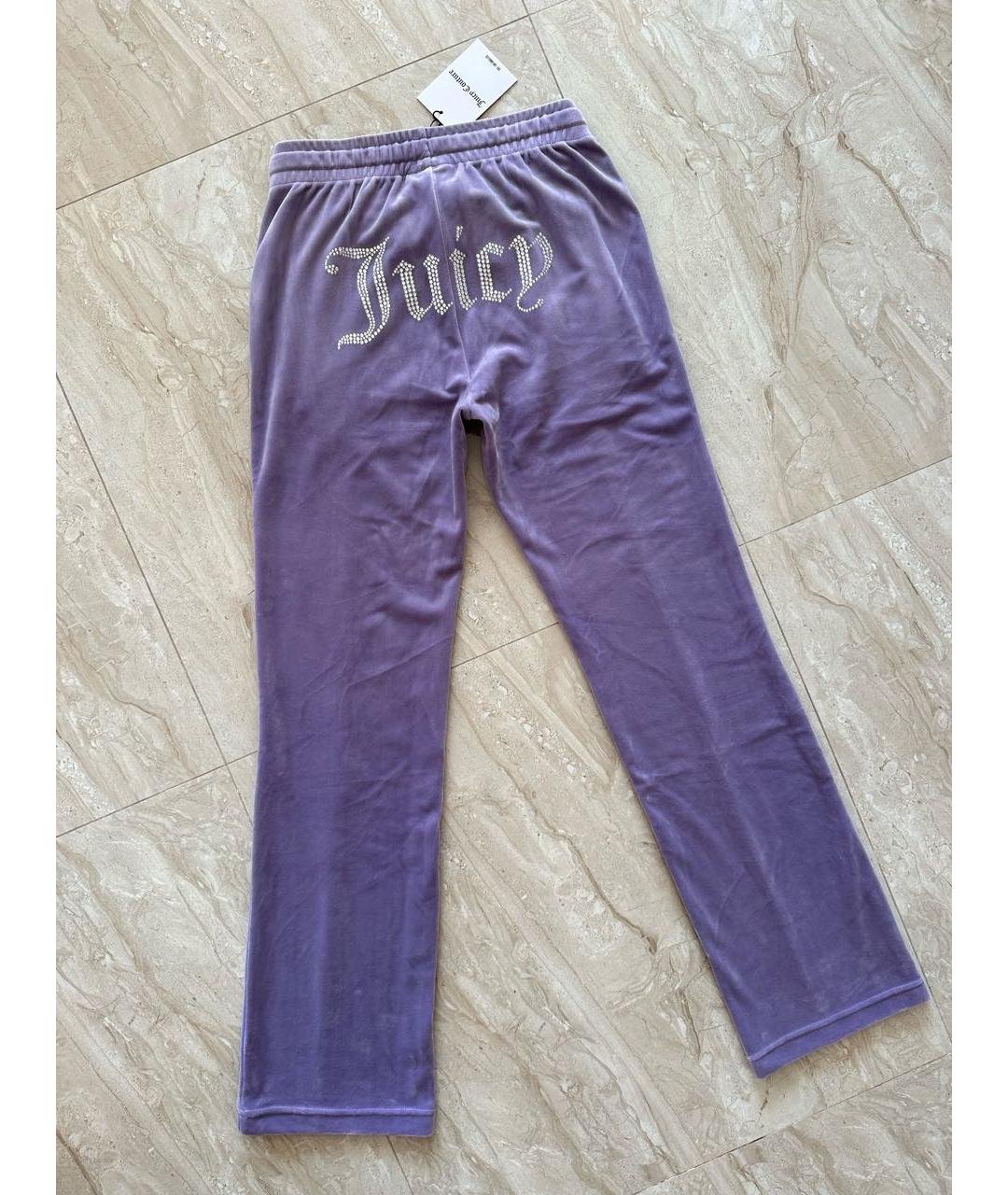 JUICY COUTURE Фиолетовый велюровый спортивные костюмы, фото 6