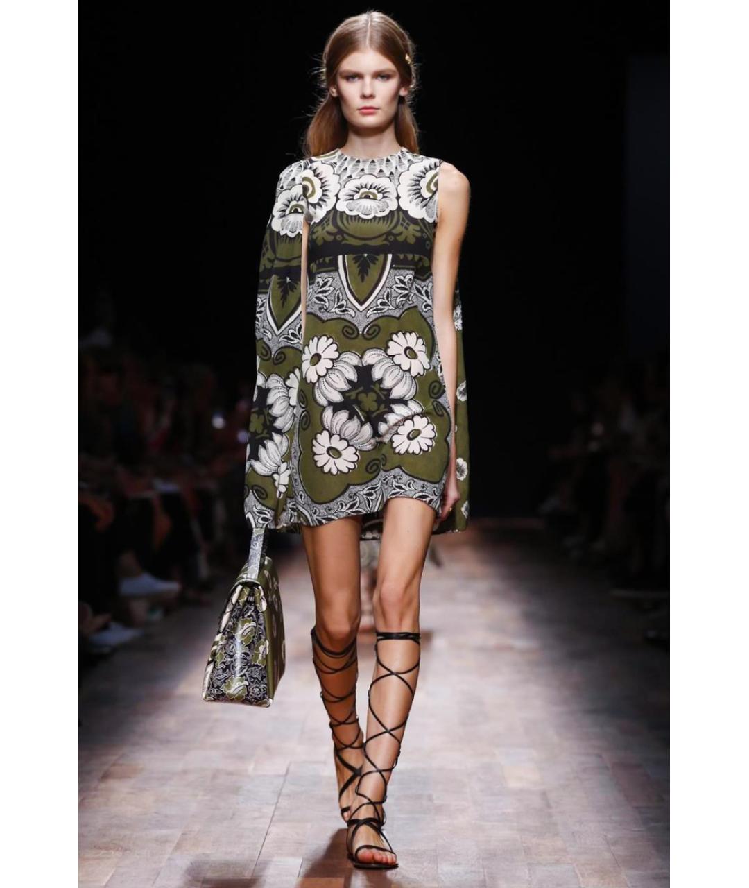 VALENTINO Зеленое шелковое вечернее платье, фото 6