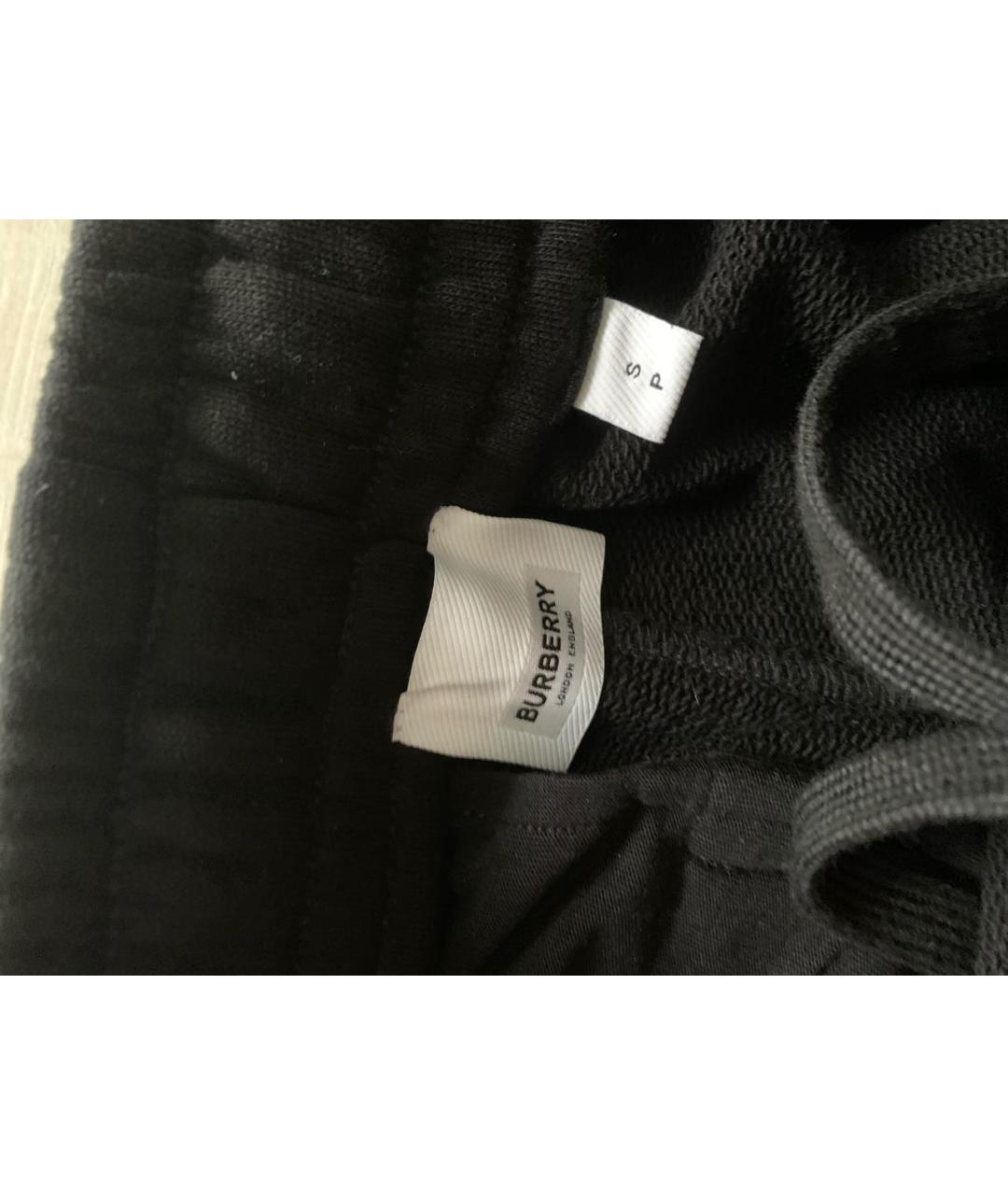 BURBERRY Черные хлопковые повседневные брюки, фото 3
