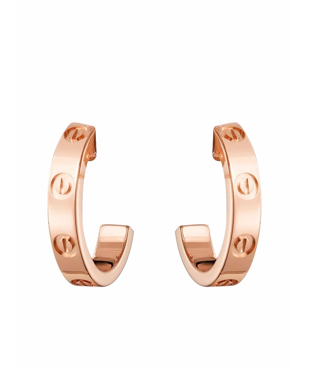 CARTIER Розовые серьги из розового золота, фото 1