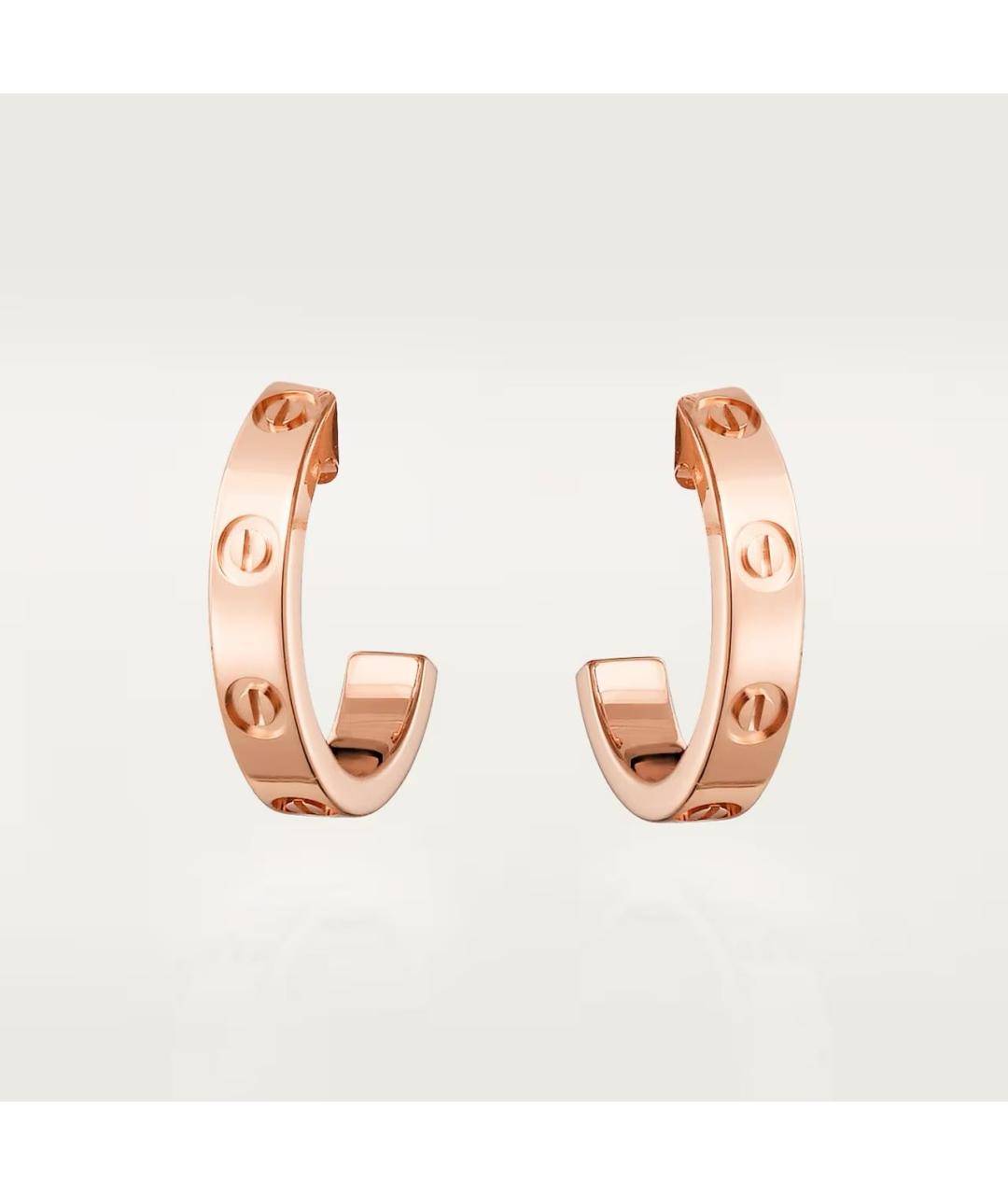 CARTIER Розовые серьги из розового золота, фото 7