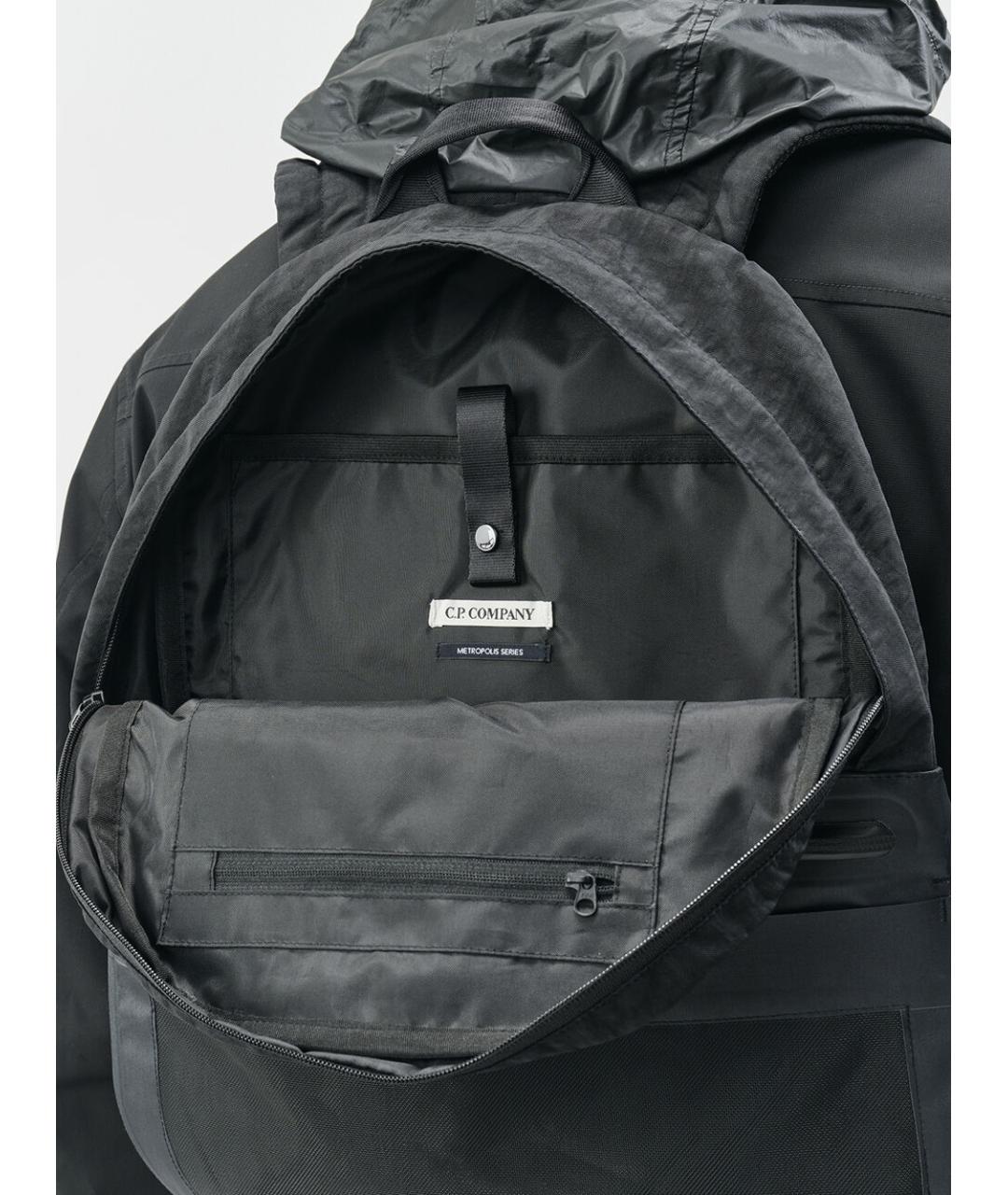 CP COMPANY Черный нейлоновый рюкзак, фото 5