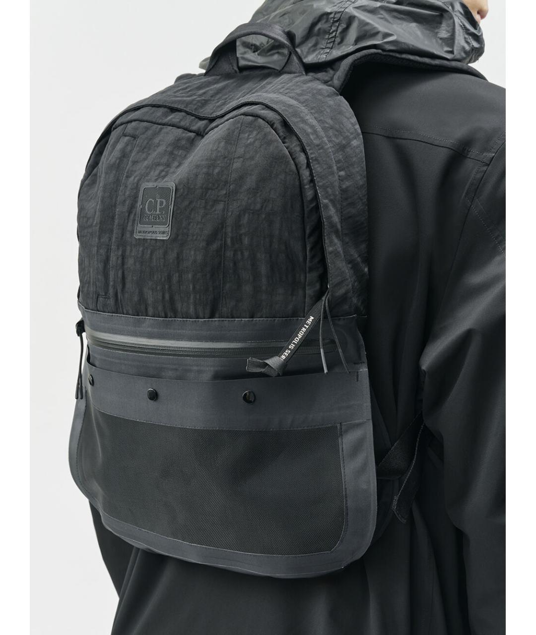 CP COMPANY Черный нейлоновый рюкзак, фото 4
