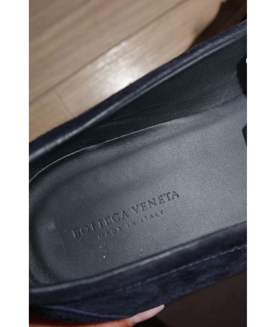 BOTTEGA VENETA Темно-синие замшевые лоферы, фото 8