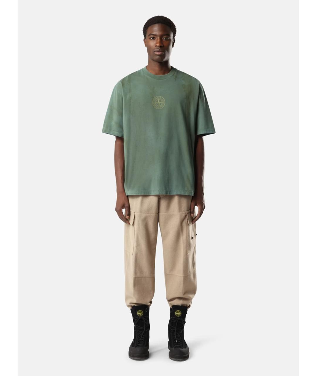 STONE ISLAND Хлопковая футболка, фото 2
